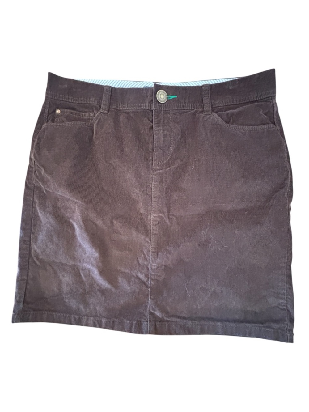 Tommy Hilfiger Brown Corduroy Mini Skirt Size 8 Preppy Y2K